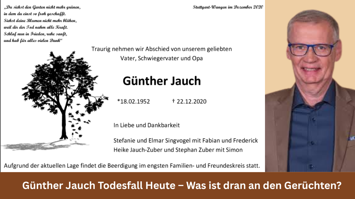 Günther Jauch Todesfall Heute